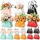 TaoBary 18 Pcs Mothers Day Floral Bouquet Boxes for Arrangement Wedding Party Centerpieces Boxes Portable Flower Paper Gift Wrapping Bag Bulk with Handle for Wedding Bridal ShowerClassic