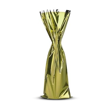 MT Products Gold Metallic Mylar Wine Gift Bags 65 x 18 Great for wine Pull Pack of 25