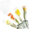 Framendino 100 Pack Single Rose Clear Bags Flower Packaging Bag Floral Bouquet Wrapping Paper for Birthday Gift Valentines Day