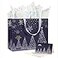 Bobobag 13 Deep Blue Large Christmas Gift Bag with Tissue Paper and Greeting Card Personalized Platinum Quality Gift Bag for Mans Present
