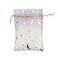 QIANHAILIZZ 100 Pack 35 x 47 Inch Moon Star Organza Jewelry Gift Pouch Candy Pouch Drawstring Wedding Favor Bags MS9 lilac
