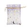 QIANHAILIZZ 100 Pack 35 x 47 Inch Moon Star Organza Jewelry Gift Pouch Candy Pouch Drawstring Wedding Favor Bags MS9 lilac