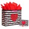 Bobobag 13 Large Gift Bag with handle Red Tissue Paper and Greeting Card for Valentines Day Wedding Birthday Anniversary and so on