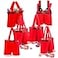 Homecube Large Size Christmas Candy Bag Wine Holders Santa Pants Gift and Treat Bags with Handle Portable Candy Gift Baskets Gift Wrap for Wedding Pack of 6 10 L x 15 H