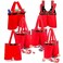 Homecube Large Size Christmas Candy Bag Wine Holders Santa Pants Gift and Treat Bags with Handle Portable Candy Gift Baskets Gift Wrap for Wedding Pack of 6 10 L x 15 H