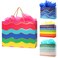 Cmecial 16 Extra Large Gift Bags with Tissue Papers Multicolor Striped 4 Pack Rainbow Theme Multiple Occasions
