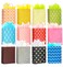 Nihuecne 12 Pack 13 Large Kraft Paper Gift Bags Assortment with Tissue Paper Handles 12 Unique Solid Geometric Pattern Designs for Birthdays Anniversary Fathers Day Holidays and Other Occasions