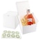 Frantis 15 Pack White Gift Boxes with Lids 6x6x6 Inch Gift Boxes for Treats Candles Mugs Weddings Christmas Bridesmaid Proposals Small Business Packaging Includes Thank You Stickers