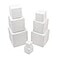 KeaJuidy Nesting Gift Boxes Prank Gift Box Surprise Birthday Box White Small Square Paper Boxes Box Inside A Box Gift Set Gift for Christmas Birthday Wedding 8 Nesting Cartons 124 Inch