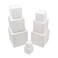 KeaJuidy Nesting Gift Boxes Prank Gift Box Surprise Birthday Box White Small Square Paper Boxes Box Inside A Box Gift Set Gift for Christmas Birthday Wedding 8 Nesting Cartons 124 Inch