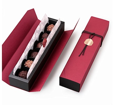 BBC Bakery BBJ WRAPS 6 Cavity Chocolate Gift Packaging Box Wedding Party Paper Favor Boxes Without Ribbon and StickerSet of 10 6 cavity red