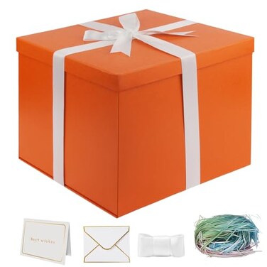 YINUOYOUJIA Gift Box 12x12x10 Inches orange 1 Count Pack of 1