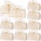 Yopay 30 Pack Wedding Favor Boxes Small Gift Boxes for Guest with Handle White Elegant Chocolate Treat Candy Boxes with Gold Trimmed Ribbons Souvenirs Paper Gift Box for Bridal Shower Party