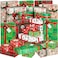 Cholemy 24 Pieces Christmas Gift Boxes with Lids and Red Bows Christmas Gift Wrap Boxes Holiday Present Box 4 Sizes Gift Boxes Shirt Box for Wrapping Xmas Holiday Present