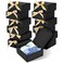 WLUSEAXI 12pack Small Gift Boxes with Lids for Presents 45x45x2 Black Gift Boxes with Ribbons Party Boxes for Packaging Wedding Present Birthday Holiday Galentines Day