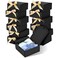 WLUSEAXI 12pack Small Gift Boxes with Lids for Presents 45x45x2 Black Gift Boxes with Ribbons Party Boxes for Packaging Wedding Present Birthday Holiday Galentines Day