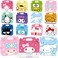 Zoomiin 24PCS Cute Party Favor Treat Boxes Cartoon Theme Candy Boxes Goodie Gift Boxes with 12 Styles Pattern Birthday Party Supplies Decorations