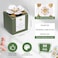 Affrolling 50 Pcs Wedding Favor Boxes with Thanks Card Square Flower Candy Boxes Paper Bridal Gift Box for Guests Wedding Bridal Shower Birthday Party AnniversaryGreen