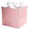 LaRibbons Large Gift Boxes with Lids 10x10x10 Inches Pink Square Foldable Gift Boxes for Valentines Day Birthday Wedding Baby Shower Party All Occasion