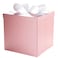 LaRibbons Large Gift Boxes with Lids 10x10x10 Inches Pink Square Foldable Gift Boxes for Valentines Day Birthday Wedding Baby Shower Party All Occasion