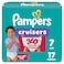 Pampers Diapers Cruisers 360 Size 7 17 Count Babyproof up to 100 Leakproof PullOn Diaper Packaging May Vary