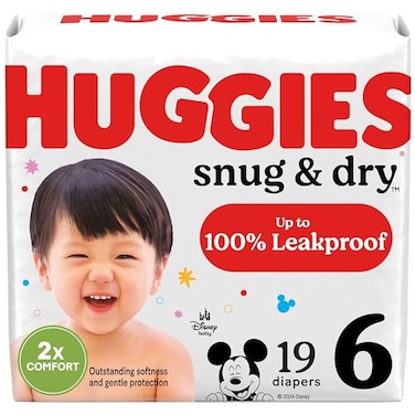 Huggies Snug Dry Baby Diapers Size 6 19 Count