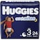 HUGGIES Nighttime Baby Diapers Overnites White Size 3 24 Count
