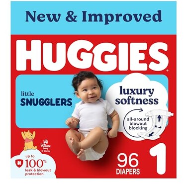 Huggies Size 1 Diapers Little Snugglers Baby Diapers Size 1 814 lbs 96 Count Packaging May Vary
