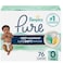 Pampers Pure Baby Diapers Size 0 10 lbs 76 Up to 100 Leakproof Premium Hypoallergenic Soft Diapers