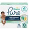 Pampers Pure Baby Diapers Size 0 10 lbs 76 Up to 100 Leakproof Premium Hypoallergenic Soft Diapers