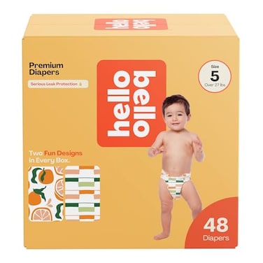 Hello Bello Premium Diapers Size 5 Main Squeeze Zesties for The Resties Designs 48ct Club Box