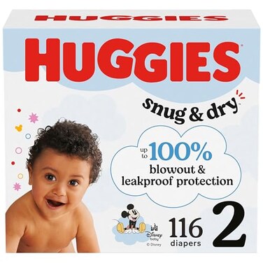 Huggies Size 2 Diapers Snug Dry Baby Diapers Size 2 1218 lbs 116 Count Packaging May Vary