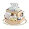 ECOADE Wooden Diaper Caddy Organizer 360 Degrees Rotating Caddy with Removable Dividers Nursery Diaper Organizer