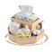 ECOADE Wooden Diaper Caddy Organizer 360 Degrees Rotating Caddy with Removable Dividers Nursery Diaper Organizer