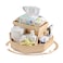 ECOADE Wooden Diaper Caddy Organizer 360 Degrees Rotating Caddy with Removable Dividers Nursery Diaper Organizer