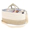 YeaYee Baby Diaper Caddy Organizer XLarge 5 Grids 8 Pockets Shoulder Strap Portable Nursery Storage Basket with 2 Changeable Compartments 100 Cotton Woven Rope Bins Newborn Gift