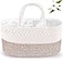 ABenkle Diaper Caddy Organizer Boho Rustic Cotton Rope Nursery Baby Basket Changing Table Organizer for Baby Diaper Storage and Baby Shower