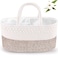 ABenkle Diaper Caddy Organizer Boho Rustic Cotton Rope Nursery Baby Basket Changing Table Organizer for Baby Diaper Storage and Baby Shower