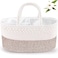 ABenkle Diaper Caddy Organizer Boho Rustic Cotton Rope Nursery Baby Basket Changing Table Organizer for Baby Diaper Storage and Baby Shower
