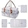 Moteph Diaper Caddy with Changing Mat Large Baby Diaper Caddy Organizer with Lid Portable Organizer Basket for Baby Essentials RollUp Lid BuiltIn Changing Mat Pocket