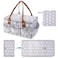 Moteph Diaper Caddy with Changing Mat Large Baby Diaper Caddy Organizer with Lid Portable Organizer Basket for Baby Essentials RollUp Lid BuiltIn Changing Mat Pocket