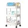 Tfulad Baby Diaper Caddy Plastic Movable Diaper Cart with Wheels Newborn Nursery Essentials Baby Diapers Organizer for Changing Table Crib Easy to Assemble White
