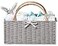 HBlife Large Baby Diaper Caddy Organizer Paper Rope Storage Baskets Nursery Bin with Removable Divider Portable Car Organizer for Diapers Baby Shower Gifts Newborn Essentials Must Haves
