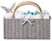 HBlife Large Baby Diaper Caddy Organizer Paper Rope Storage Baskets Nursery Bin with Removable Divider Portable Car Organizer for Diapers Baby Shower Gifts Newborn Essentials Must Haves