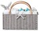 HBlife Large Baby Diaper Caddy Organizer Paper Rope Storage Baskets Nursery Bin with Removable Divider Portable Car Organizer for Diapers Baby Shower Gifts Newborn Essentials Must Haves