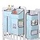 TOCKONIMN Hanging Diaper Caddy Organizer for Baby Crib 3in1 Diaper Stacker for Changing Table Nursery Organization Storage Holder for Baby Essentials Attachment Portable Combining Sky Blue