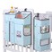 TOCKONIMN Hanging Diaper Caddy Organizer for Baby Crib 3in1 Diaper Stacker for Changing Table Nursery Organization Storage Holder for Baby Essentials Attachment Portable Combining Sky Blue