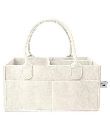 Mr. Pen Mr Pen Baby Diaper Caddy Organizer Beige Medium Nursery Storage Bin and Car Organizer for Diapers and Baby Wipes