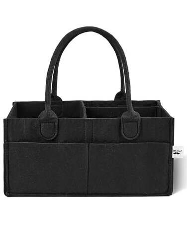 Mr. Pen Mr Pen Baby Diaper Caddy Organizer Black Medium Nursery Storage Bin and Car Organizer for Diapers and Baby Wipes