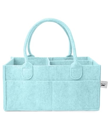 Mr. Pen Mr Pen Baby Diaper Caddy Organizer Light Blue Nursery Storage Bin and Car Organizer for Diapers and Baby Wipes